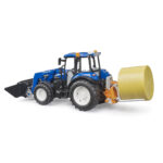 Tractor New Holland T5.120 con Pala, Caja de Carga y Horquillas Bruder 2187