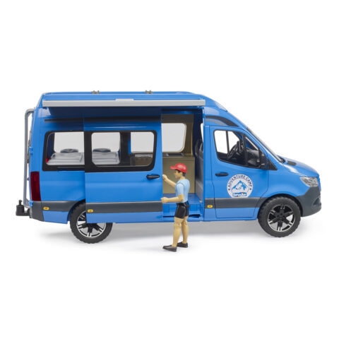 Furgoneta Camper Mercedes Benz Sprinter Azul con Conductor Bruder 2684