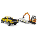 Todoterreno RAM con Miniexcavadora Servicio de Alquiler Bruder 2546