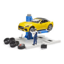 Taller de Coches Con Figura Y Descapotable Bworld Bruder 62112